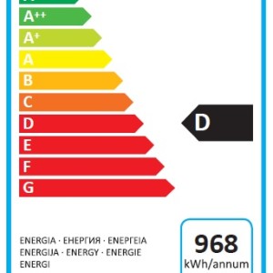 Koelkast zwart met glasdeur Samaref DE 700 P RF PV BK