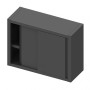 Wandkast RVS 800x300x600 mm. hoog met schuifdeuren