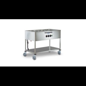 Bain-mariewagen 3 x 1/1GN bediening lange zijde Hupfer type SPA/EB-3 LS
