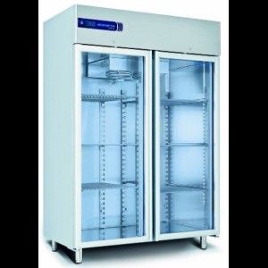 Dubbeldeurs droog-/kruidenkast met glasdeur Samaref Classic ST 1400 RF PV LED