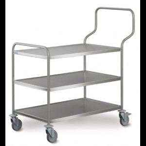 Hupfer SW 10x6/3 ERGO Serveerwagen met 3-plateaus 1000 x 600 mm.