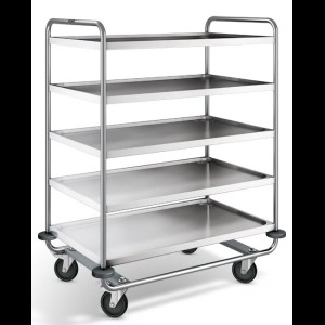 BPro SW 10 x 6-5 Serveerwagen, met 5-plateaus 1000 x 600 mm