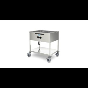 Bain-mariewagen 2 x 1/1GN bediening lange zijde Hupfer type SPA/EB-2 LS