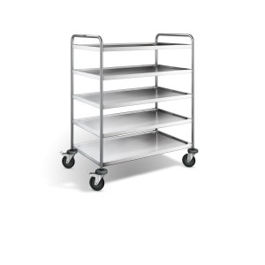 BPro SW 10 x 6-5 BASIC Serveerwagen, met 5-plateaus 1000 x 600 mm