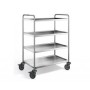 BPro SW 10 x 6-4 BASIC Serveerwagen, met 4-plateaus 1000 x 600 mm