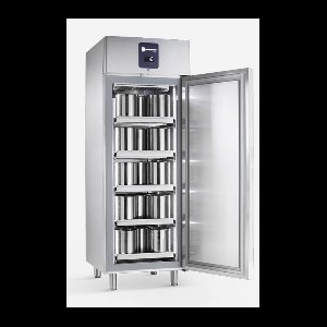 Vrieskast tbv opslag schepijs - 647 ltr. 5 plateaus-6 ronde bakken (Ø20cm) per plateau