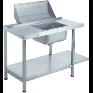 Comenda voorspoeltafel met spoelbak, lengte 1000 mm.