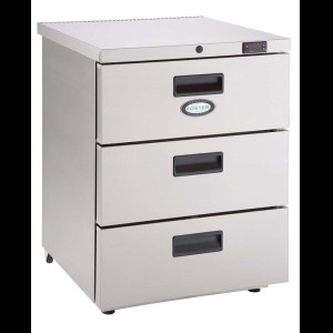 Foster HR150D koelkast onderbouw met laden rvs