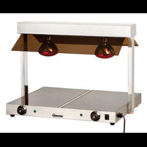 Bartscher 114260 Warmhoudplaat, keramisch met bovenwarmte 2/1GN