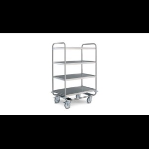 Hupfer SSW 10x6/4 verzwaard Serveerwagen met 4-plateaus 1000 x 600 mm.