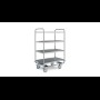 Hupfer SSW 10x6/4 verzwaard Serveerwagen met 4-plateaus 1000 x 600 mm.