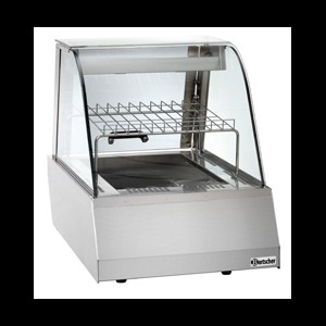 Bartscher 305050 Warmhoudvitrine 1/1GN met rond aflopende voorruit