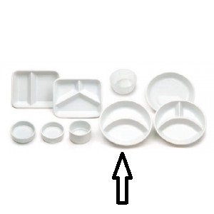 Bord porselein ovaal 2 vaks 800 ml