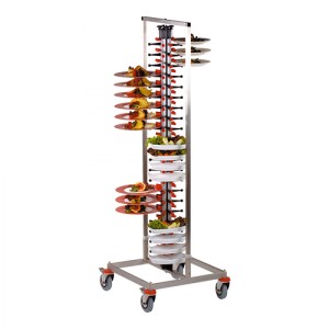 Bordenrek "Plate Mate" BW 84 verrijdbaar 84 borden