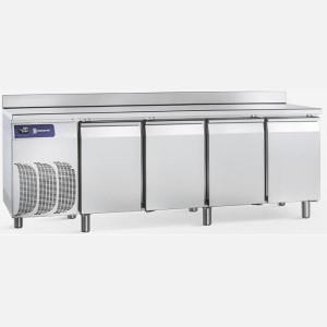 Gekoelde werkbank 4-deurs. 600 mm diep. Samaref TS4 M PL TN, met werkblad