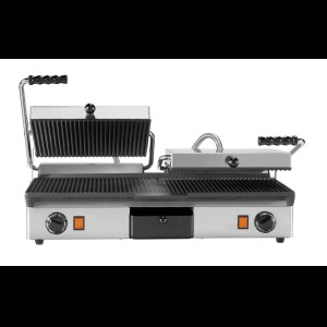 Milan Toast Contactgrill gietijzer DUBBEL GLAD+GERIBD/GERIBD+GERIBD