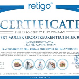 Retigo B 1221 b Combi-steamer 12 x 2/1GN - met wassysteem - BOILER