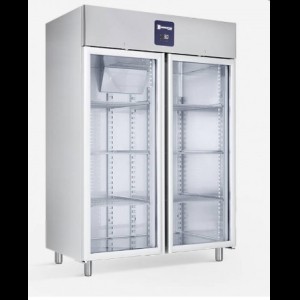 Dubbeldeurs vriezer met glasdeur Samaref EX 1400 P BT PV