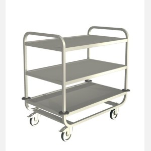 Credo SW 10x6-3 Serveerwagen met 3-plateaus 1000 x 600 mm.
