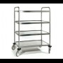 Hupfer SW 10x6/4 standaard Serveerwagen met 4-plateaus 1000 x 600 mm.