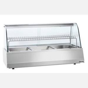 Bartscher 305052 Warmhoudvitrine 3/1GN met rond aflopende voorruit