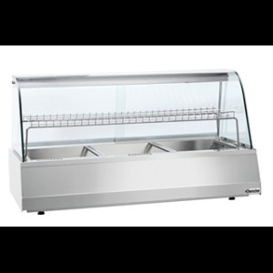 Bartscher 305052 Warmhoudvitrine 3/1GN met rond aflopende voorruit