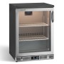 Gamko GF/100LGCS vriezer met glazen front, chroomstaal, links draaiend
