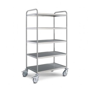 BPro SW 8 x 5-5 Serveerwagen, met 5-plateaus 800 x 500 mm