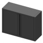 Wandkast RVS 600x300x600 mm. hoog met draaideur
